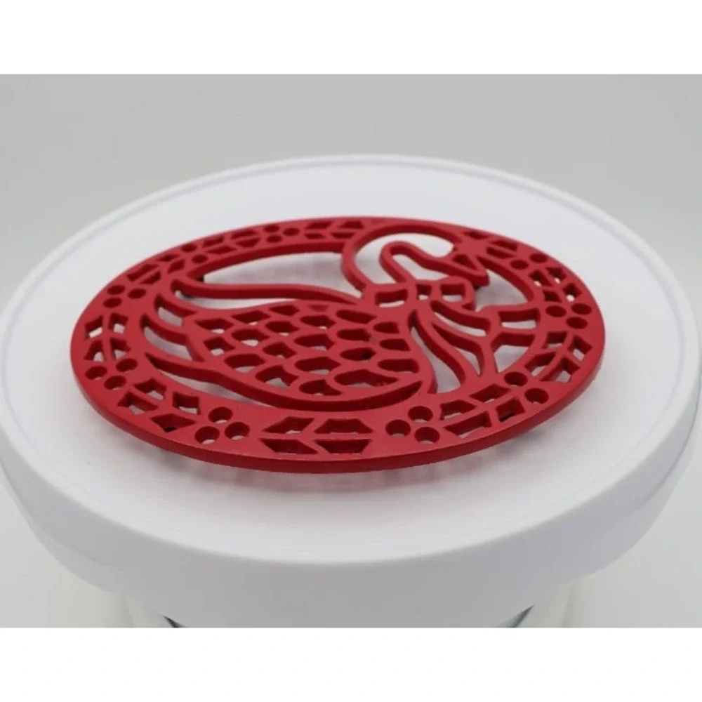 Avon Country Christmas Collection Red Goose Trivet Wall Hanging Metal